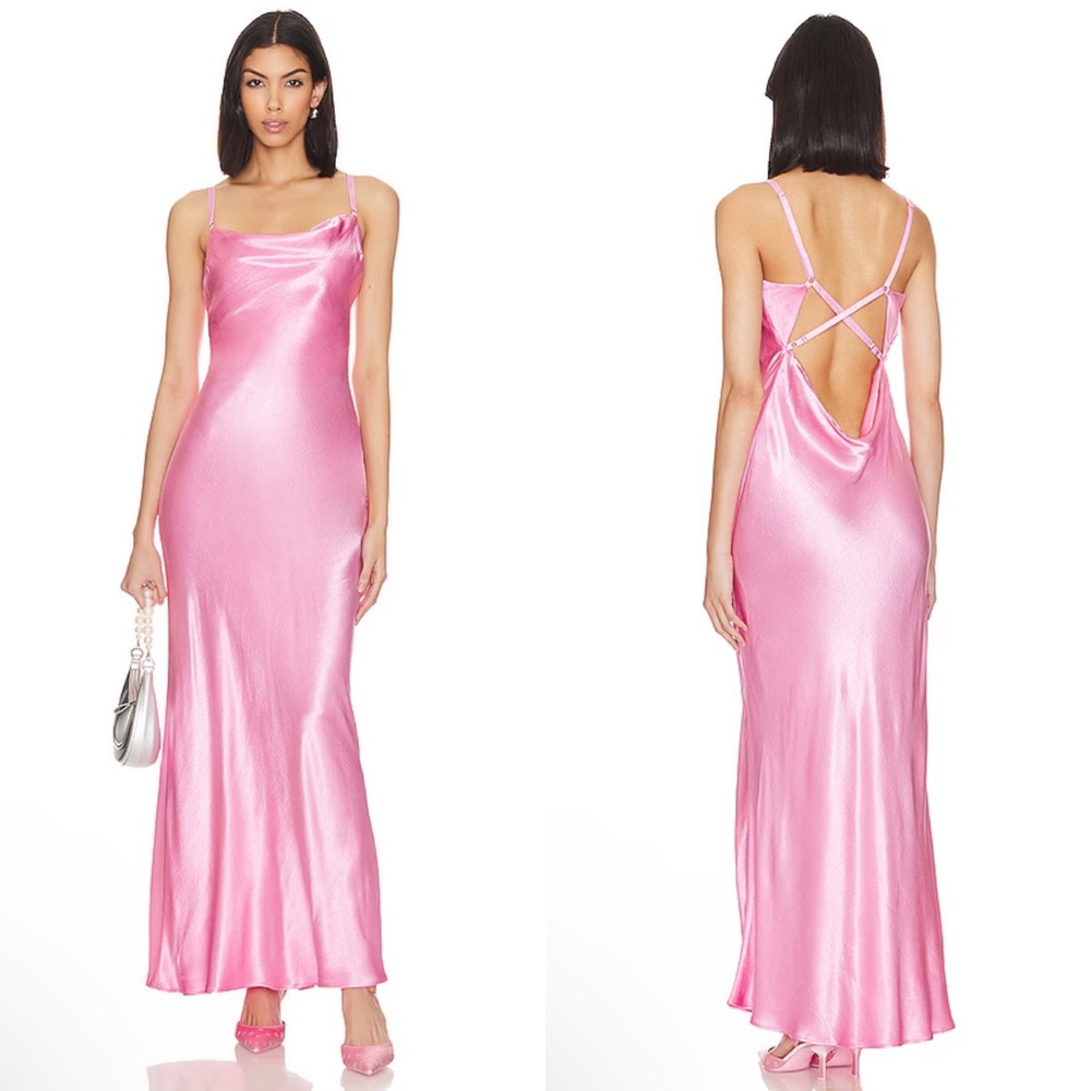 NEW NWT Bec + Bridge Mali Maxi Dress In Candy Pink